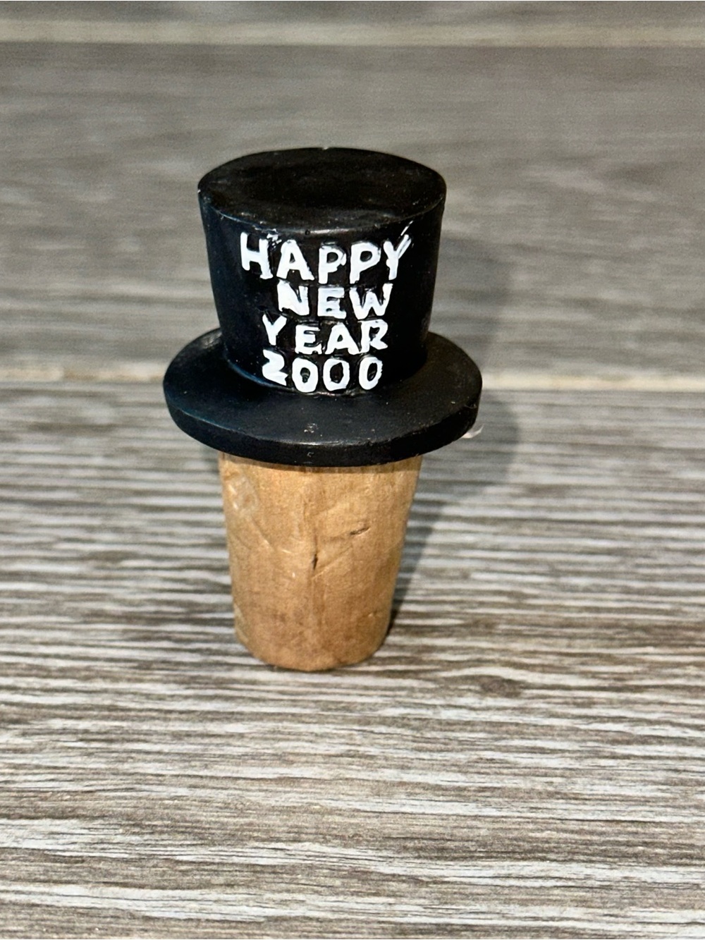 Vintage Y2K Happy New Year 2000 Champagne Cork Novelty Collectible Top Hat NOS